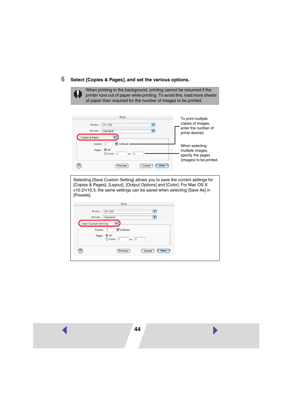 Canon CP-330 User Manual | Page 44 / 64