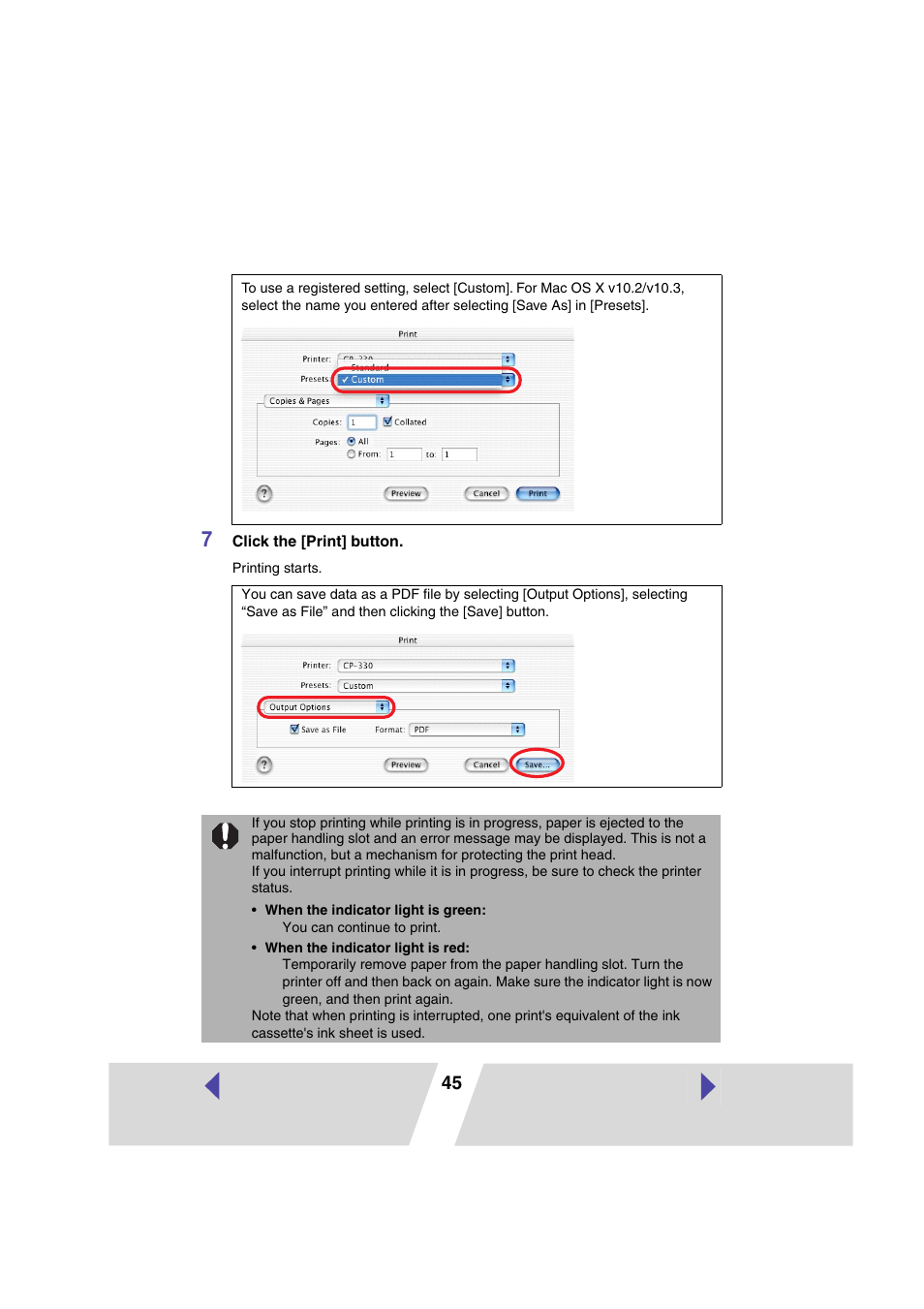 Canon CP-330 User Manual | Page 45 / 64