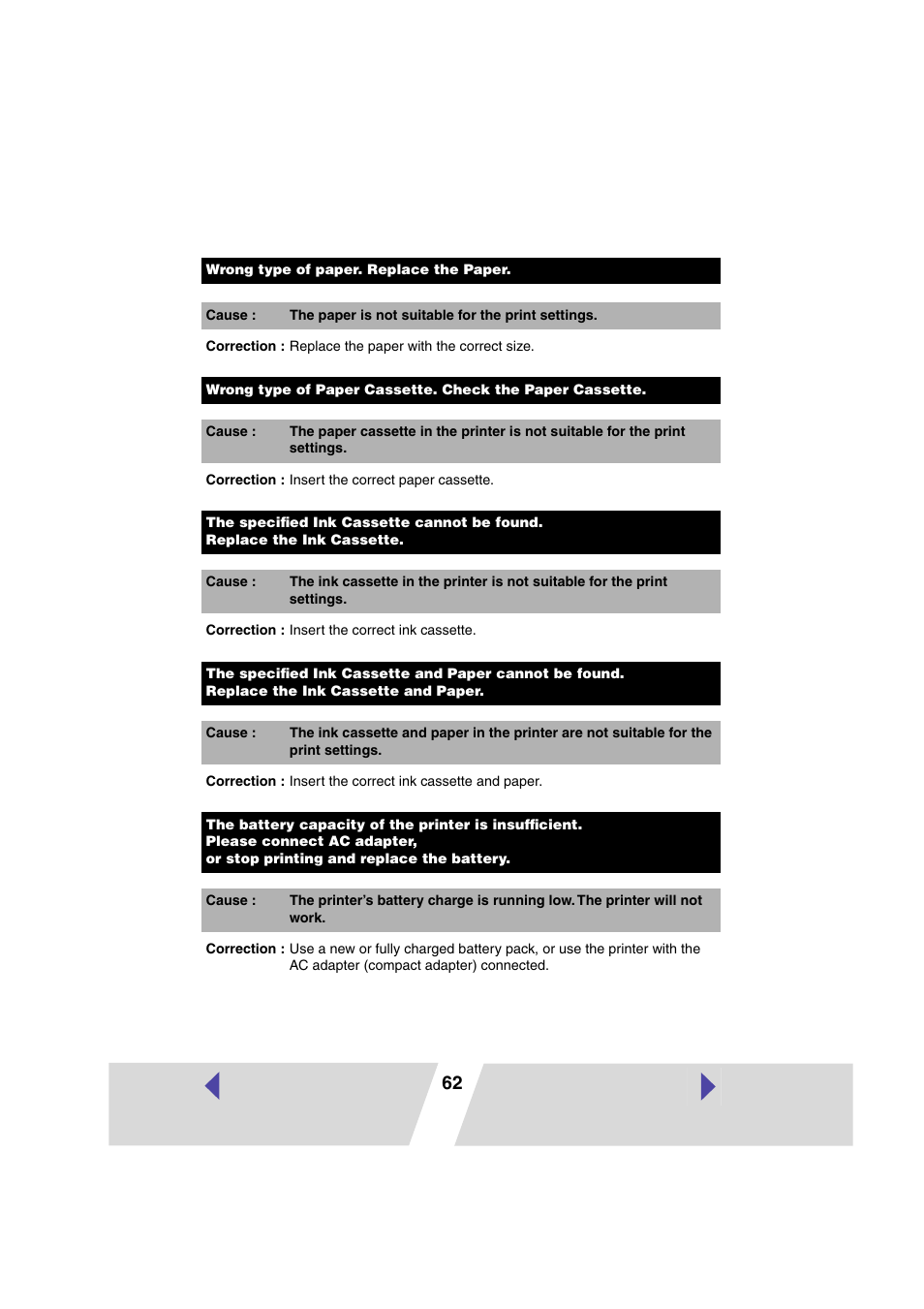 Canon CP-330 User Manual | Page 62 / 64