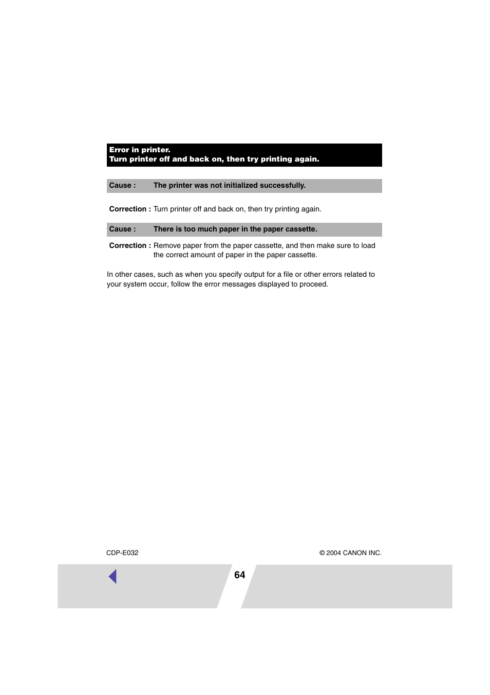 Canon CP-330 User Manual | Page 64 / 64