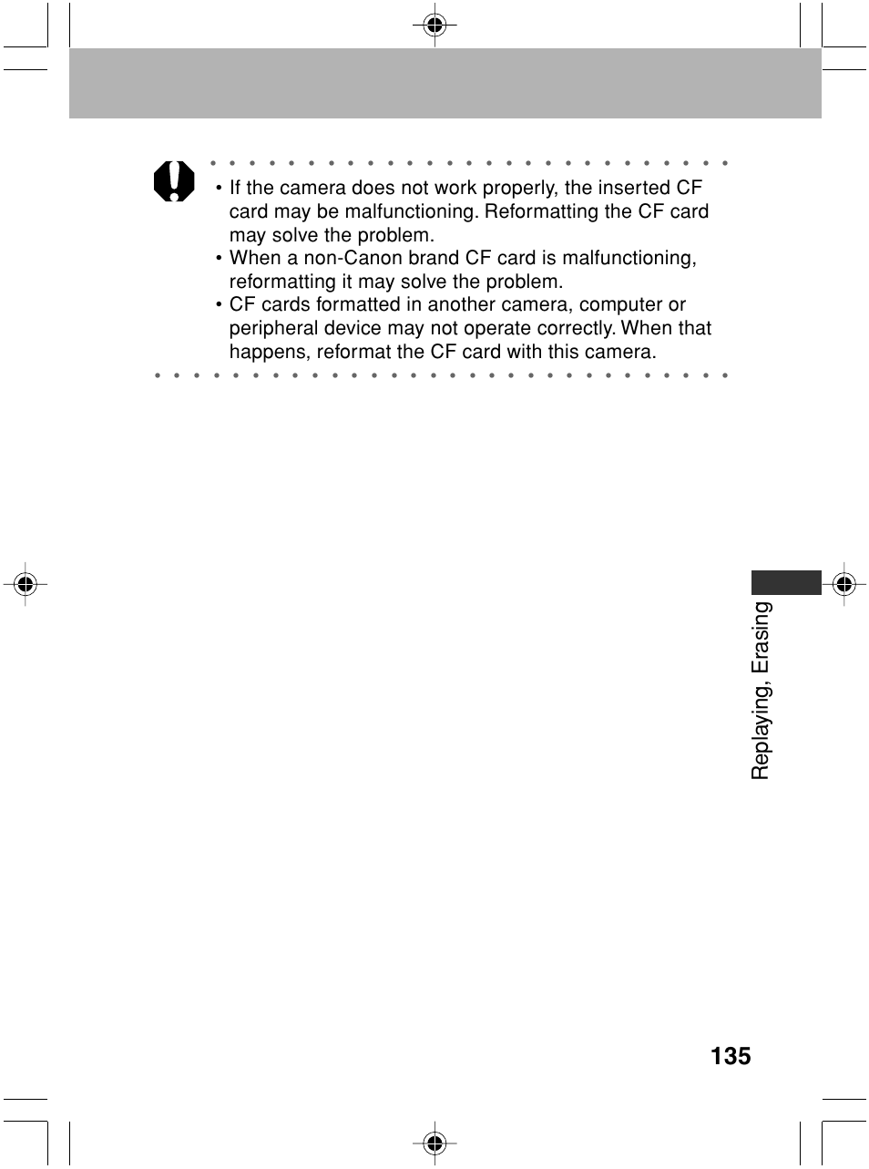 Repla ying, er asing | Canon A70 User Manual | Page 140 / 231