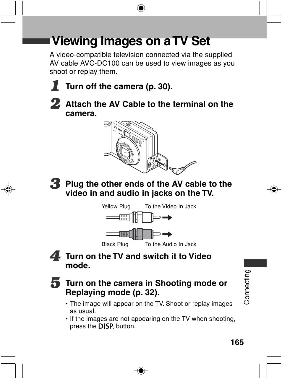 Viewing images on a tv set | Canon A70 User Manual | Page 170 / 231