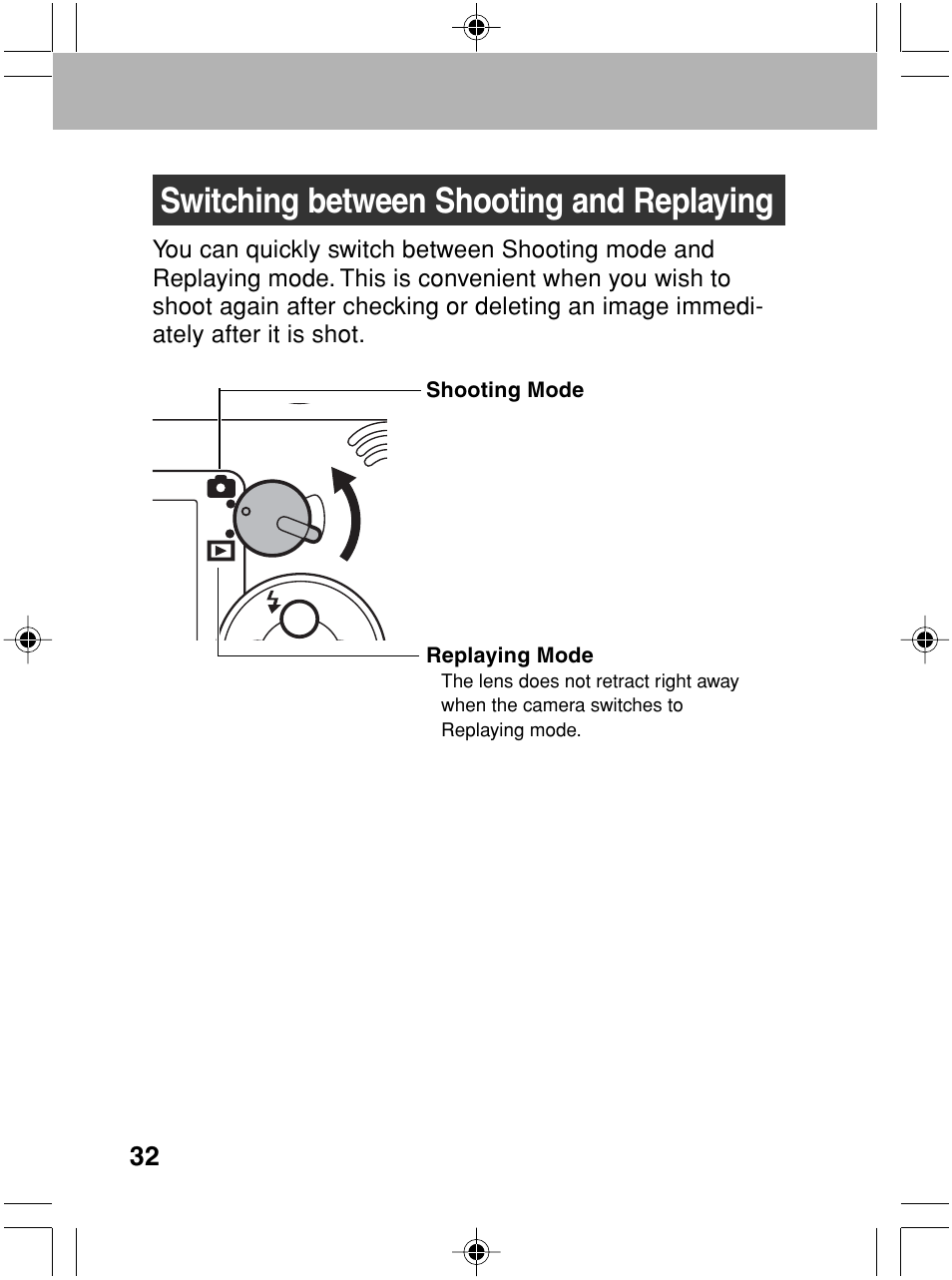 Switching between shooting and replaying | Canon A70 User Manual | Page 37 / 231
