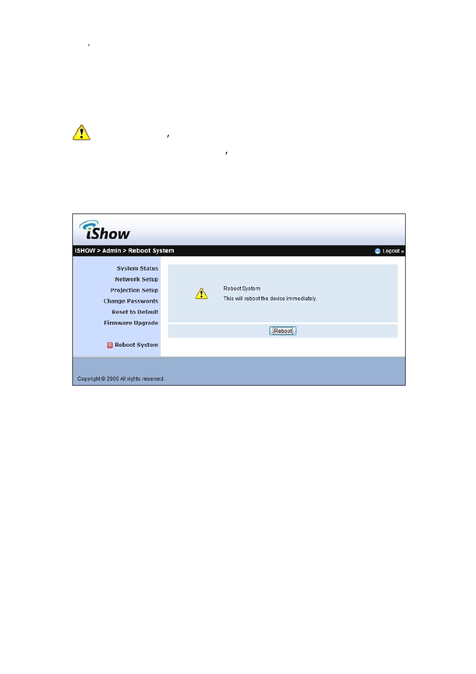 N reboot system | Awind iShow / DHP-2010C User Manual | Page 23 / 25