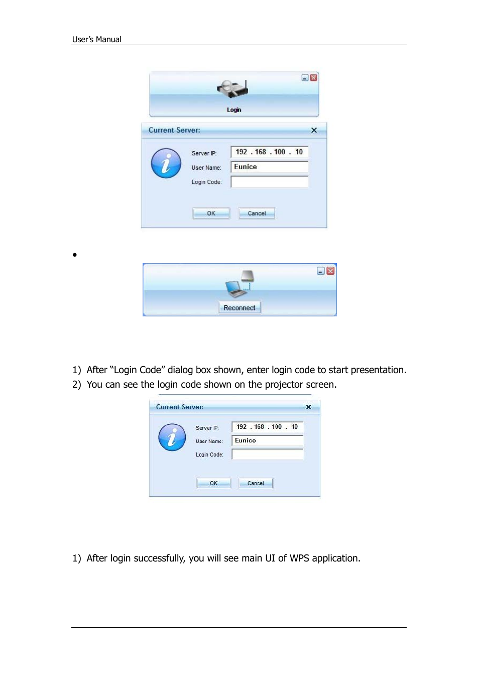2 login, 3 buttons description | Awind WPS-720 User's Manual User Manual | Page 9 / 30