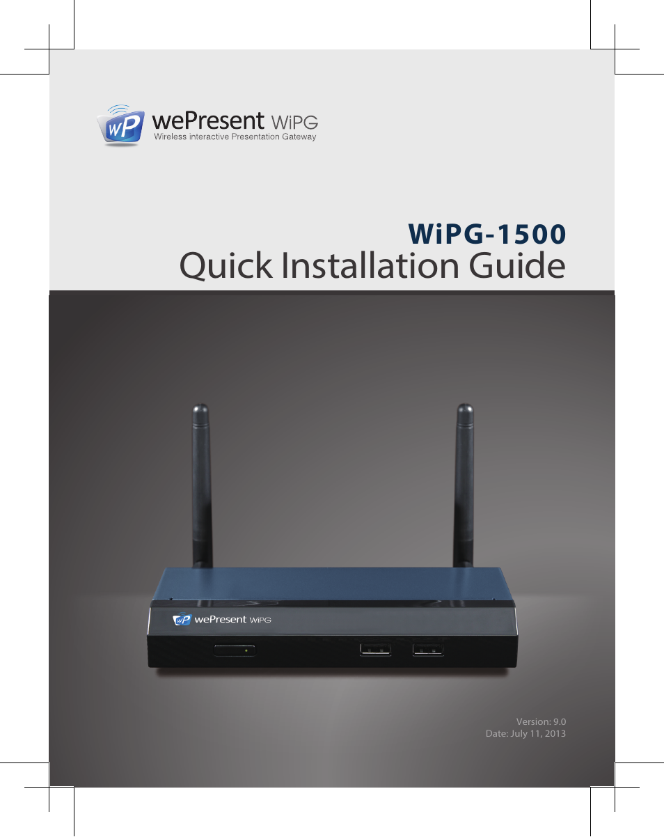 Awind wePresent WiPG-1500 Quick Install Guide User Manual | 24 pages