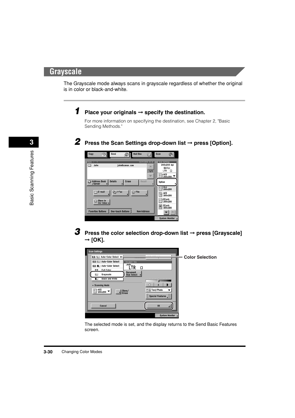 Grayscale, Grayscale -30 | Canon C3200 User Manual | Page 145 / 563