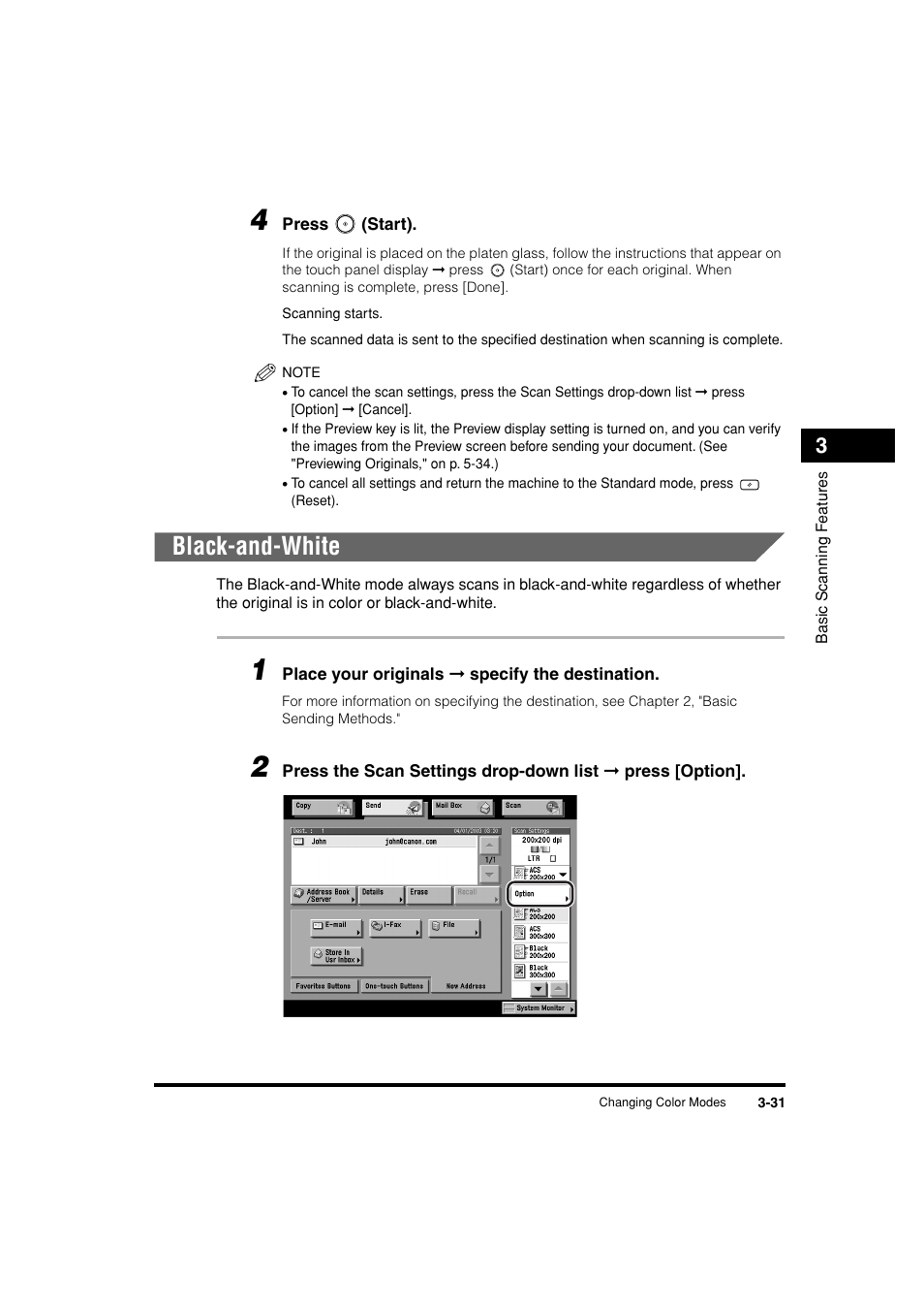 Black-and-white, Black-and-white -31 | Canon C3200 User Manual | Page 146 / 563