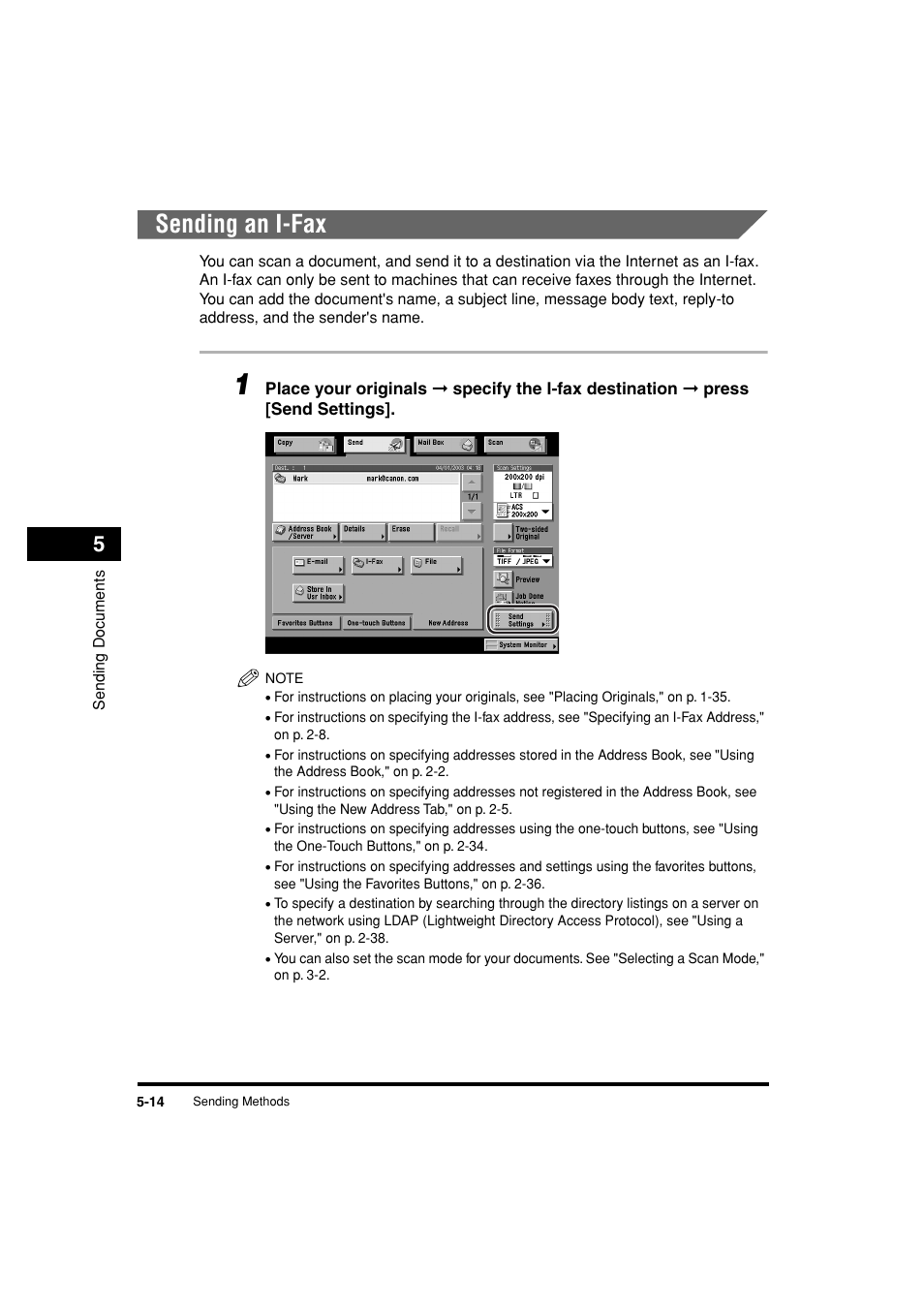 Sending an i-fax, Sending an i-fax -14 | Canon C3200 User Manual | Page 203 / 563