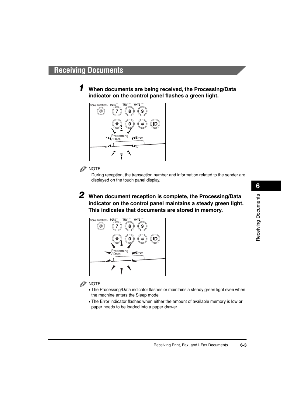 Receiving documents, Receiving documents -3 | Canon C3200 User Manual | Page 234 / 563