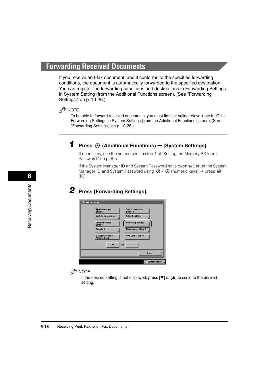 Forwarding received documents, Forwarding received documents -18 | Canon C3200 User Manual | Page 249 / 563