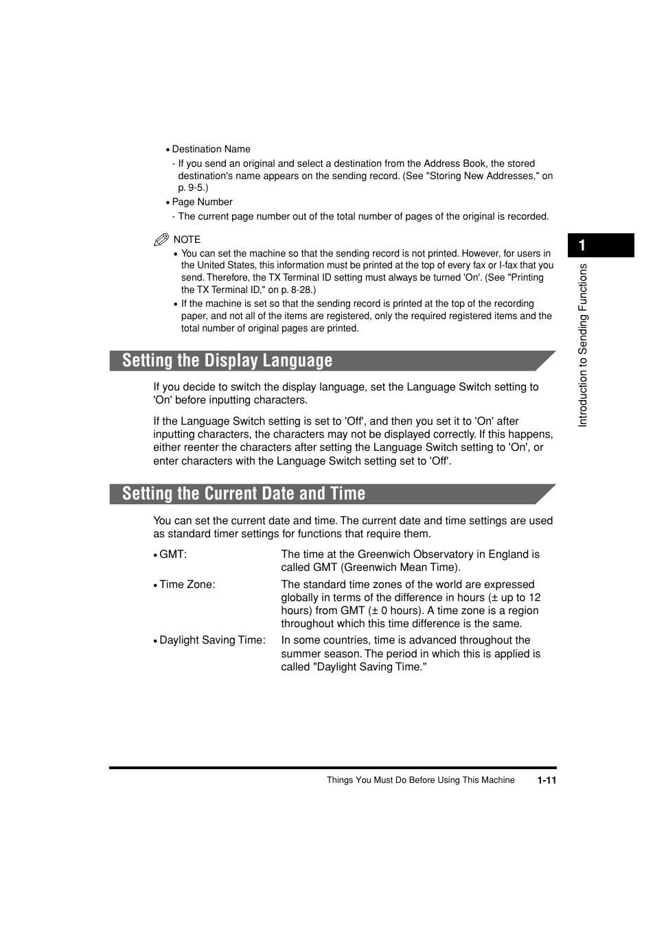 Setting the display language, Setting the current date and time | Canon C3200 User Manual | Page 28 / 563