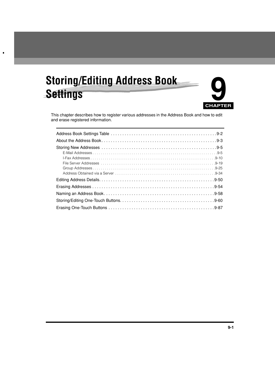 Storing/editing address book settings, Chapter 9 | Canon C3200 User Manual | Page 330 / 563