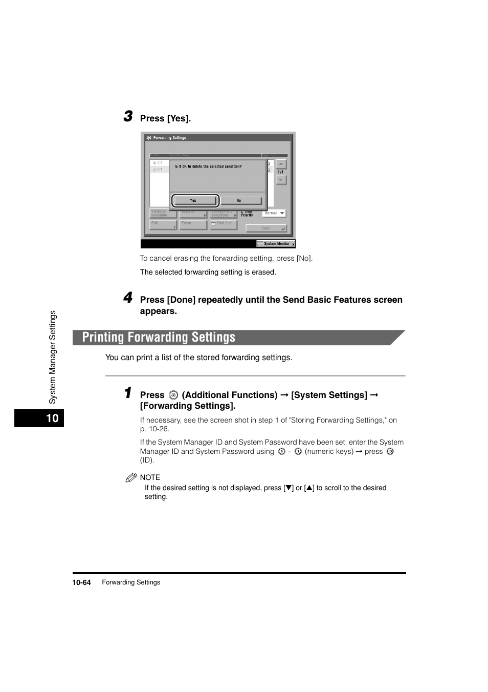 Printing forwarding settings, Printing forwarding settings -64 | Canon C3200 User Manual | Page 483 / 563