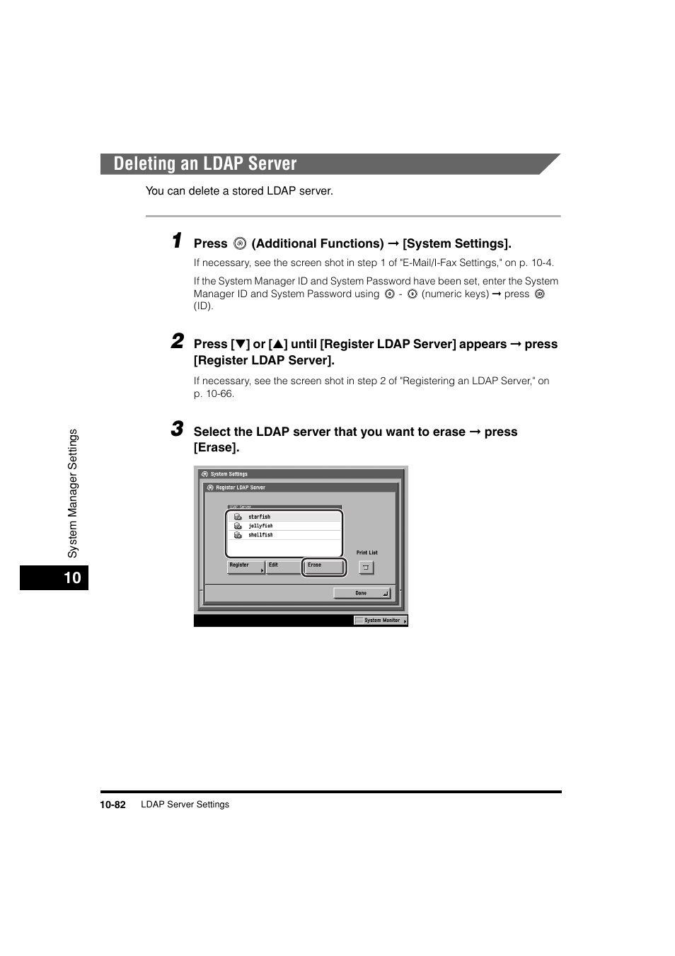 Deleting an ldap server, Deleting an ldap server -82 | Canon C3200 User Manual | Page 501 / 563