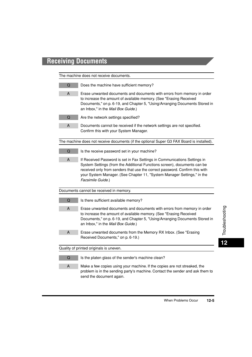 Receiving documents, Receiving documents -5 | Canon C3200 User Manual | Page 520 / 563
