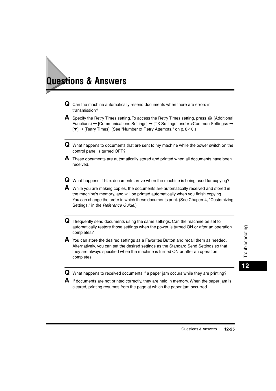 Questions & answers, Questions & answers -25 | Canon C3200 User Manual | Page 540 / 563