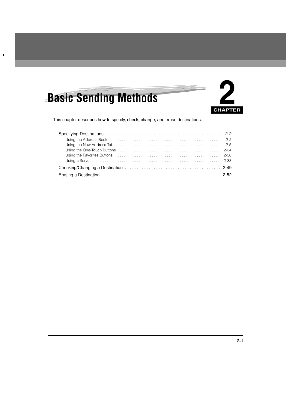 Basic sending methods, Chapter 2 | Canon C3200 User Manual | Page 64 / 563
