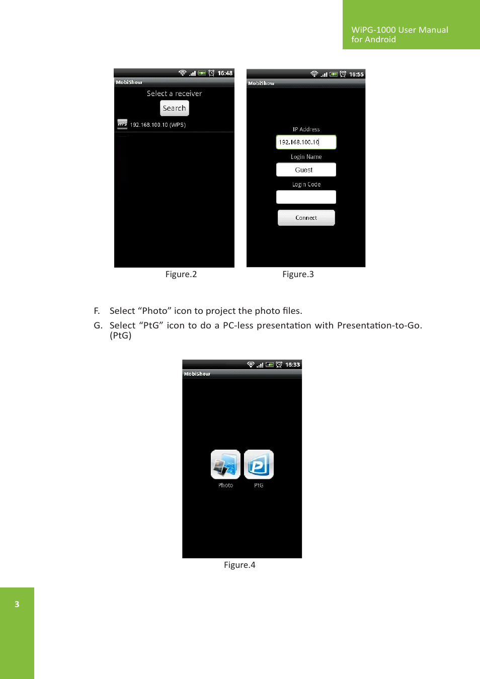 Awind wePresent WiPG-1000 User's Manual for Android User Manual | Page 3 / 13