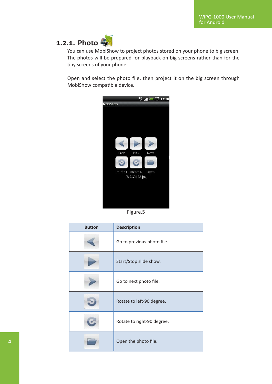 Photo | Awind wePresent WiPG-1000 User's Manual for Android User Manual | Page 4 / 13