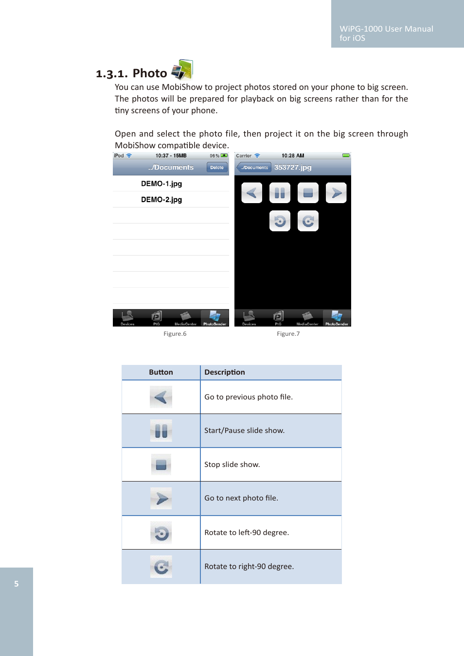 Photo | Awind wePresent WiPG-1000 User's Manual for iOS User Manual | Page 5 / 15