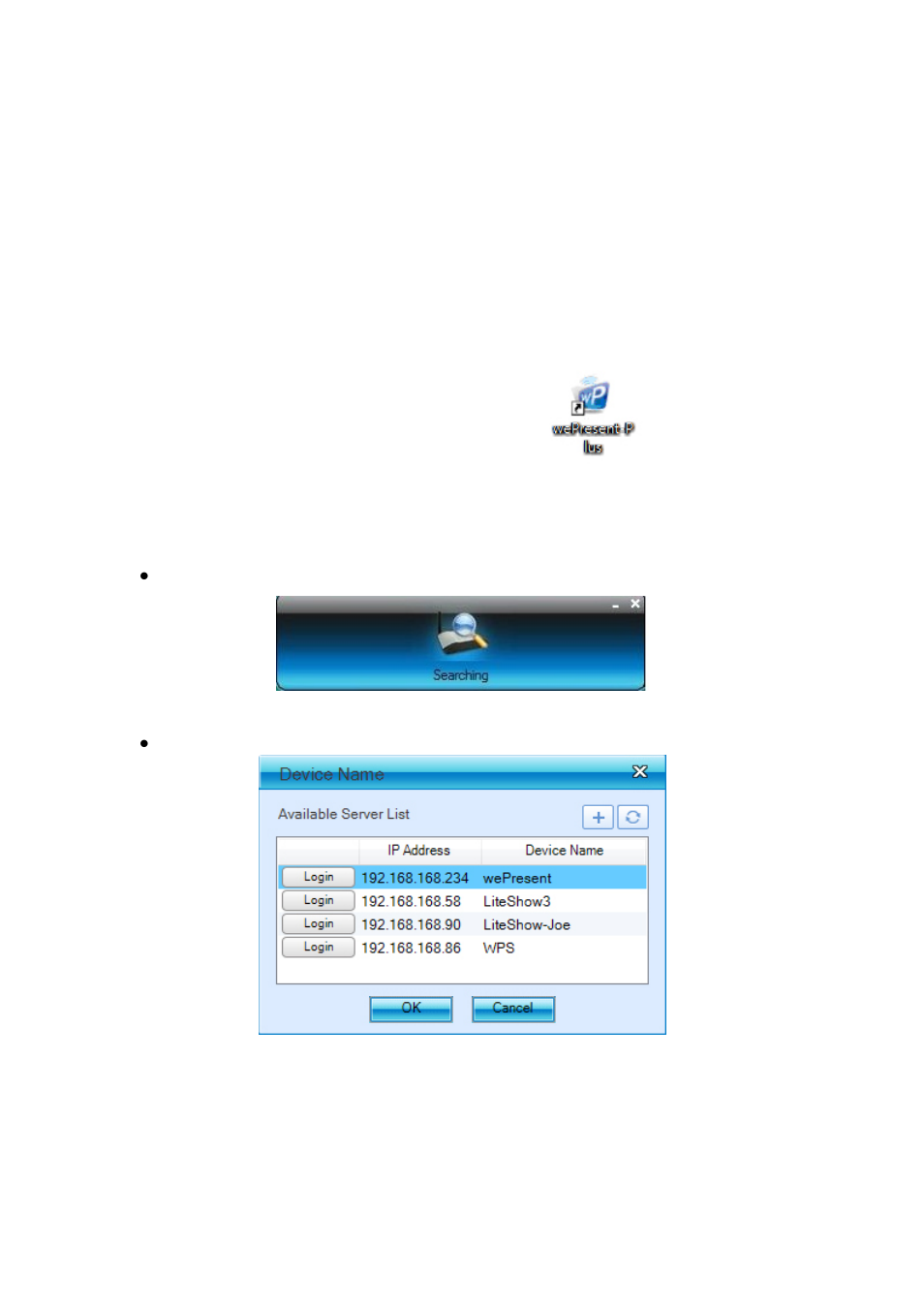 Windows client utility, 1 starting program, 2 login | Awind wePresent WiPG-920 User's Manual User Manual | Page 11 / 50