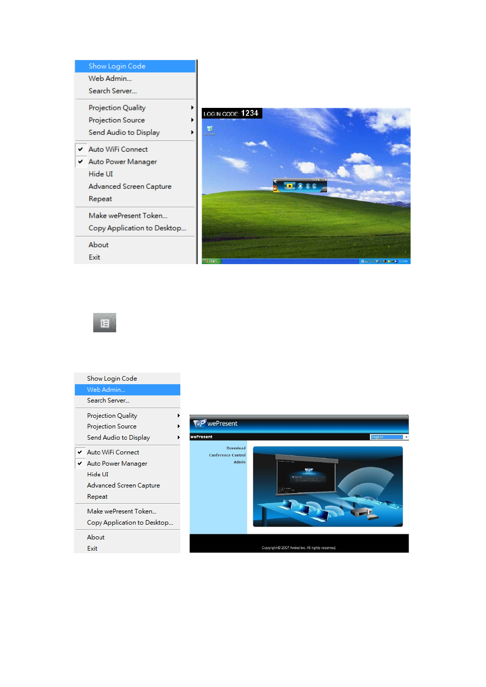 2 open admin web page | Awind wePresent WiPG-920 User's Manual User Manual | Page 16 / 50