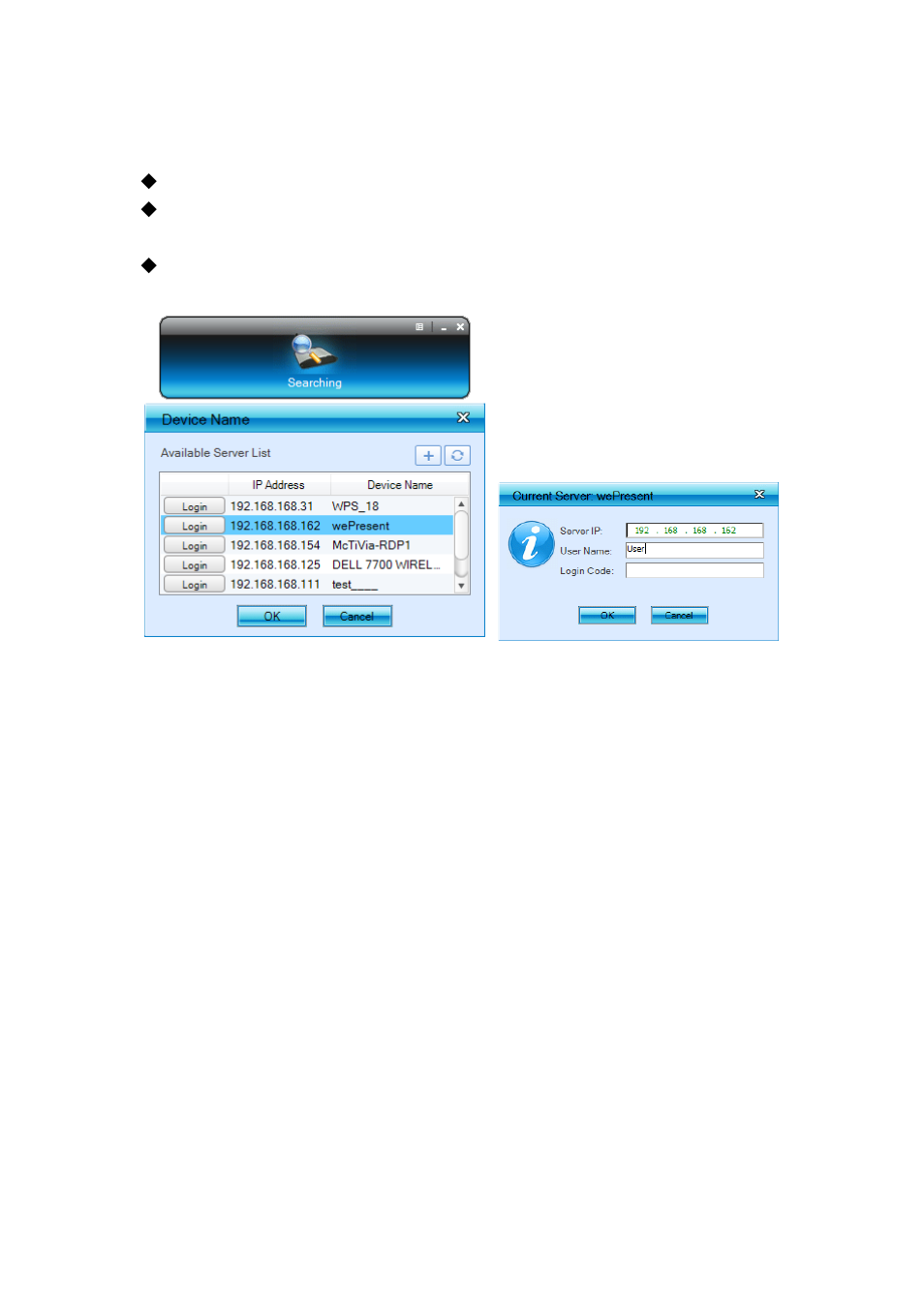 How to connect to 4 wp devices | Awind wePresent WiPG-920 User's Manual User Manual | Page 44 / 50