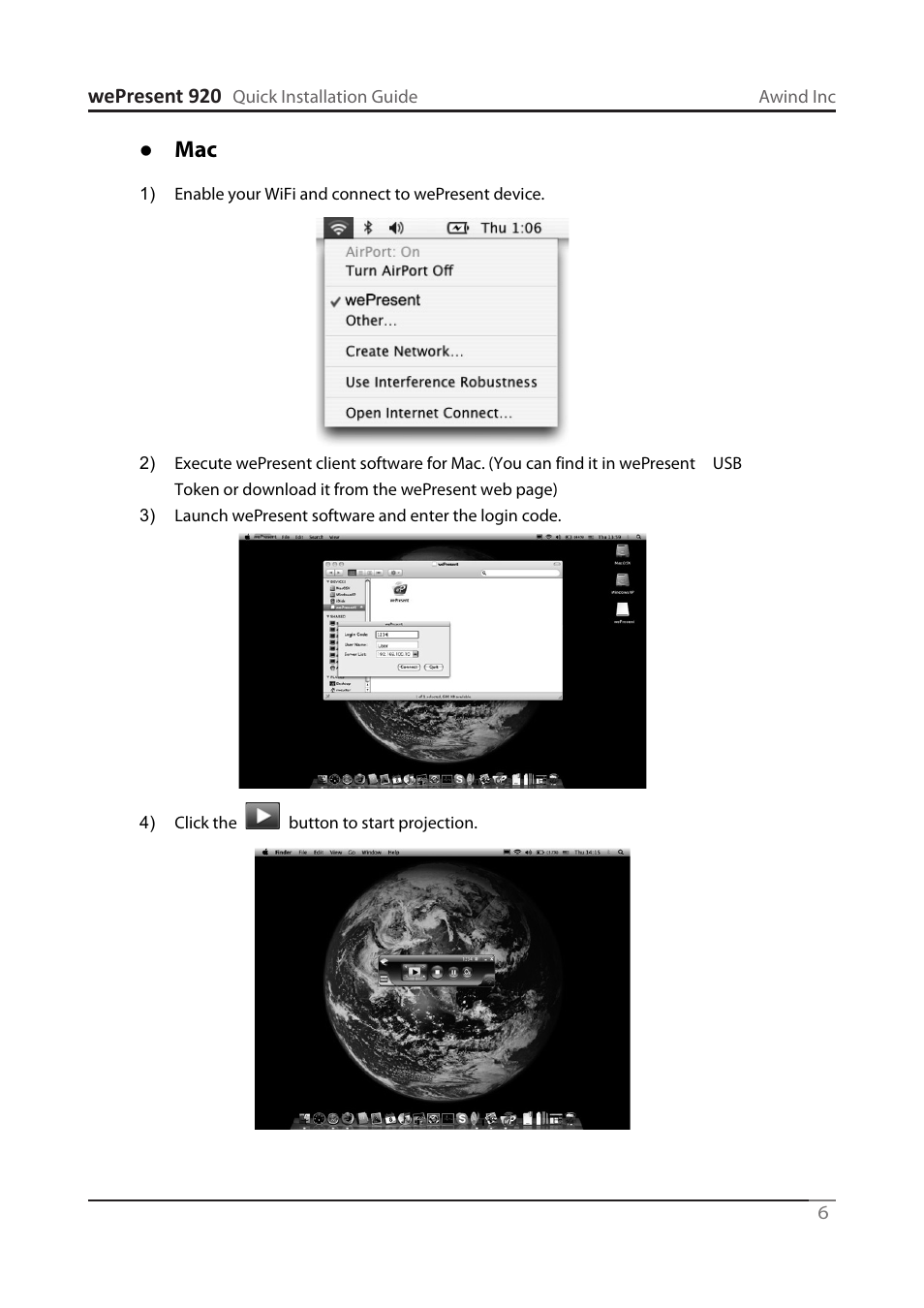 Wepresent 920 | Awind wePresent WiPG-920 Quick Install Guide User Manual | Page 7 / 20