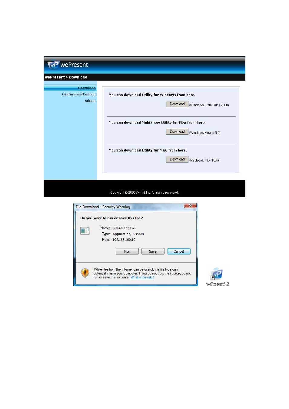 3 conference control | Awind wePresent WiPG-910 User's Manual User Manual | Page 34 / 48