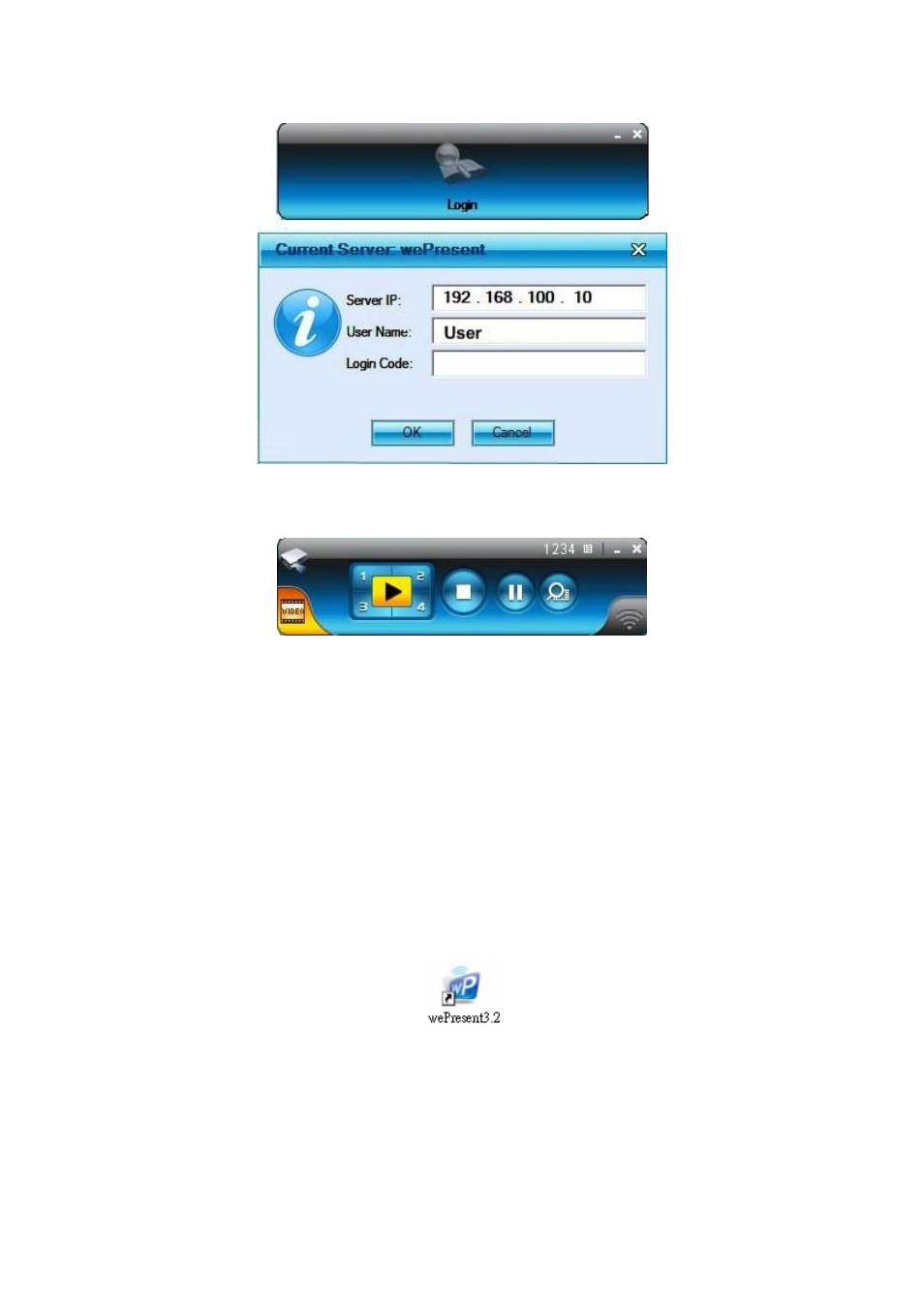 Windows client utility, 1 starting program | Awind wePresent WiPG-910 User's Manual User Manual | Page 8 / 48