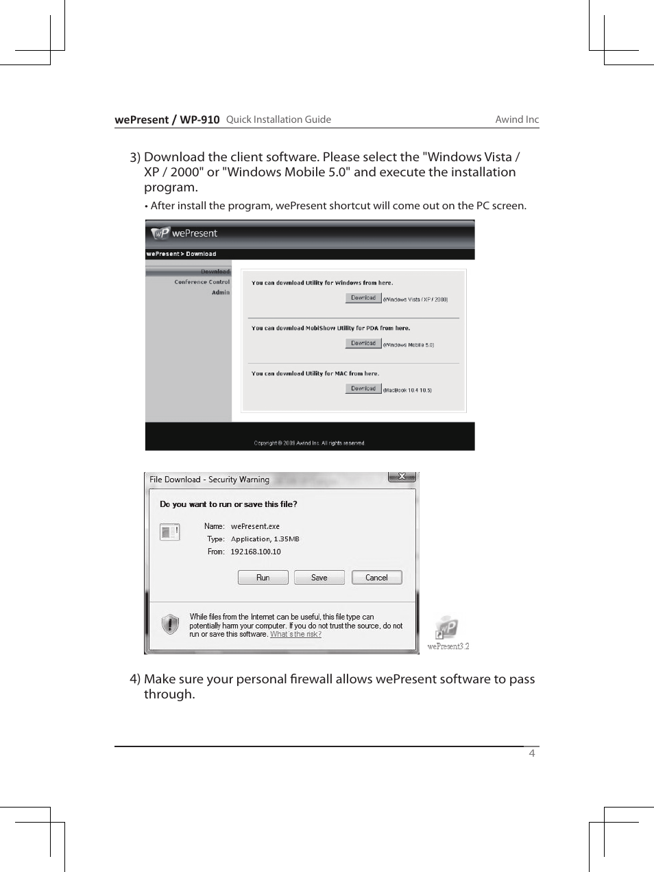 Awind wePresent WiPG-910 Quick Install Guide User Manual | Page 5 / 24
