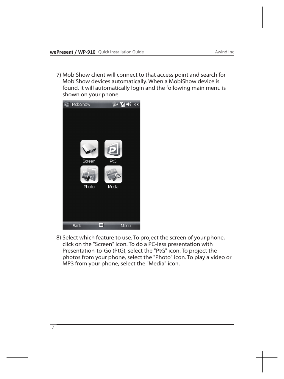 Awind wePresent WiPG-910 Quick Install Guide User Manual | Page 8 / 24