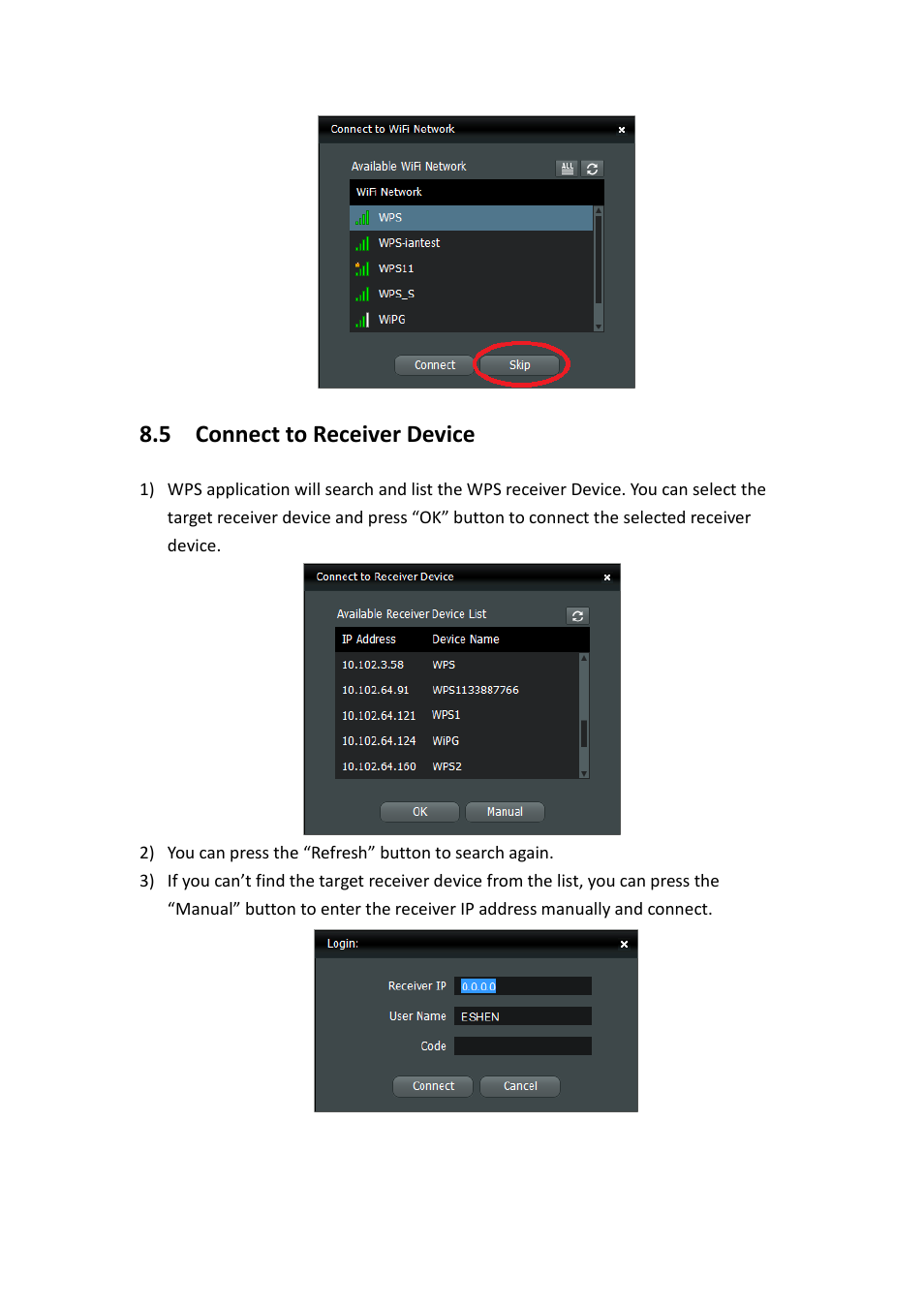 5 connect to receiver device | Awind WIGA / WGA-510 User's Manual User Manual | Page 15 / 59