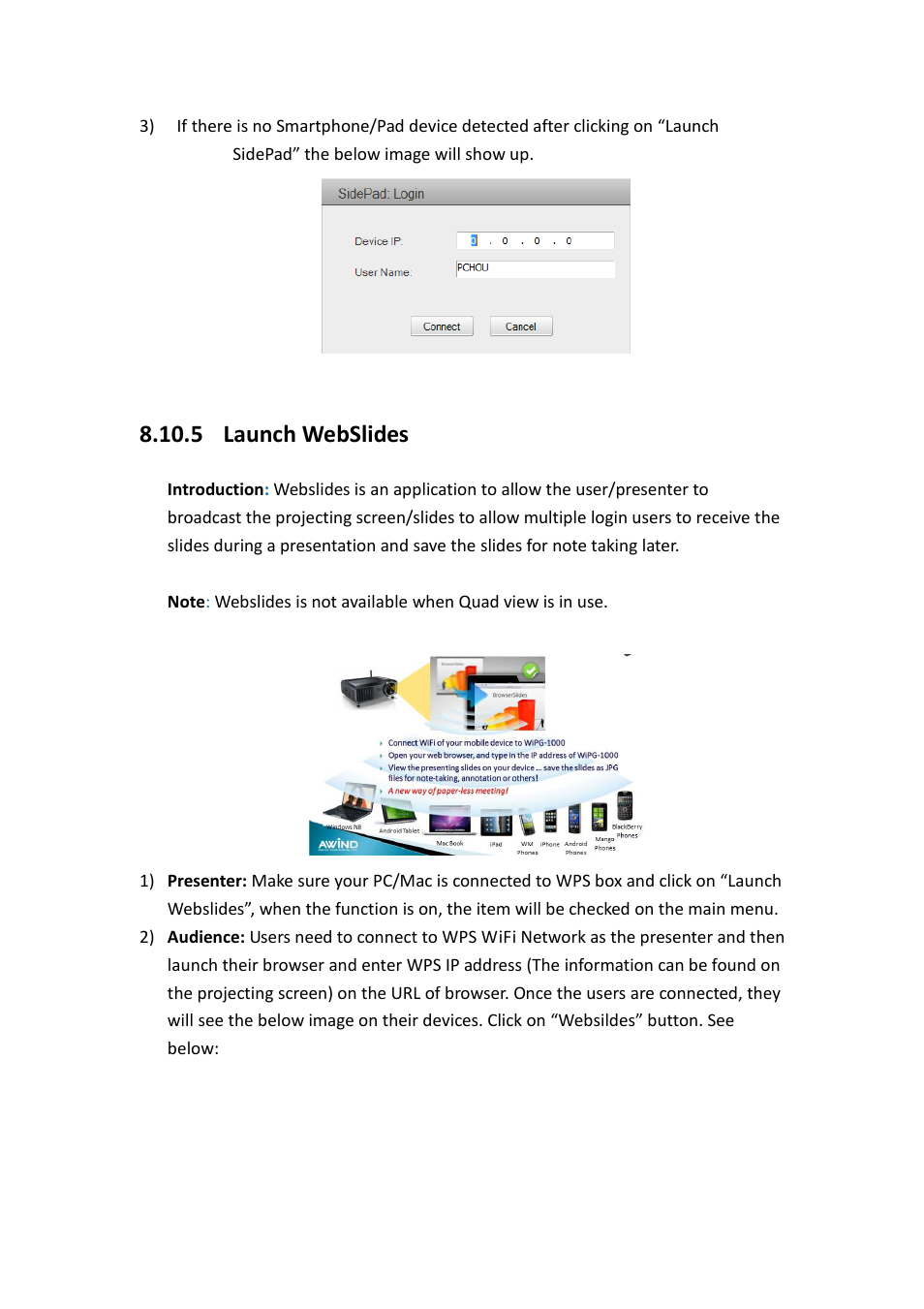 5 launch webslides | Awind WIGA / WGA-510 User's Manual User Manual | Page 21 / 59