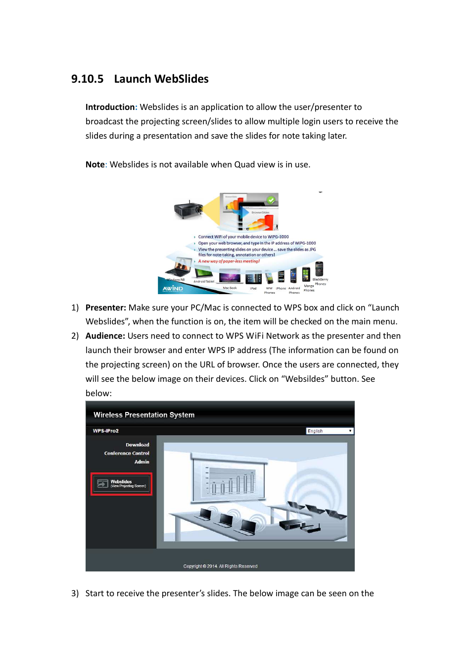 5 launch webslides | Awind WIGA / WGA-510 User's Manual User Manual | Page 39 / 59