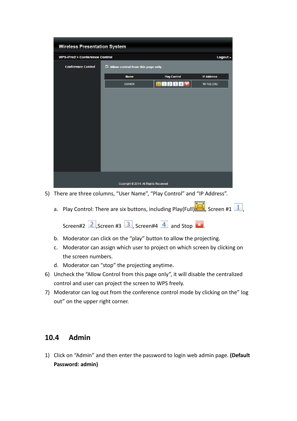 4 admin | Awind WIGA / WGA-510 User's Manual User Manual | Page 46 / 59