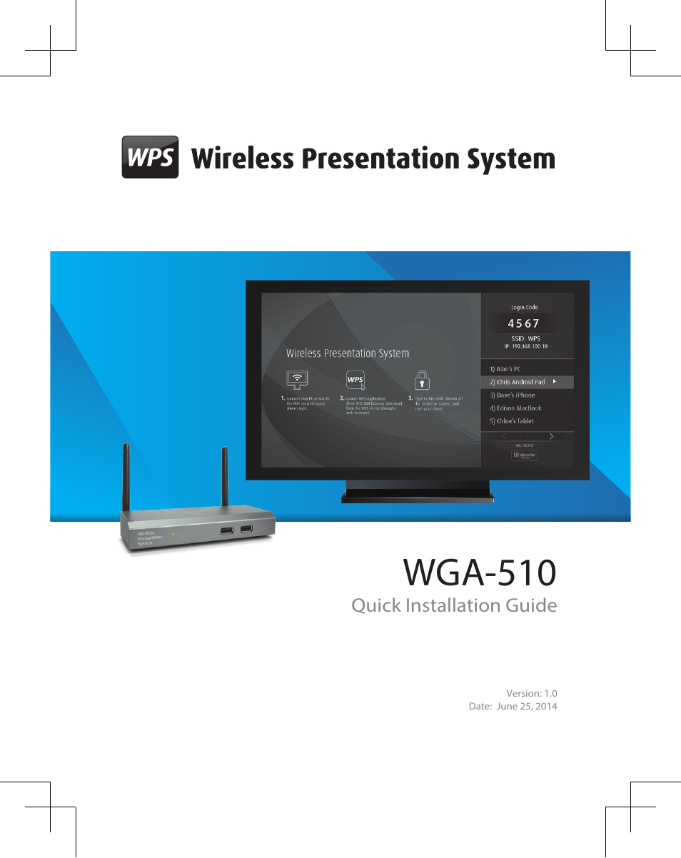 Awind WIGA / WGA-510 Quick Install Guide User Manual | 19 pages