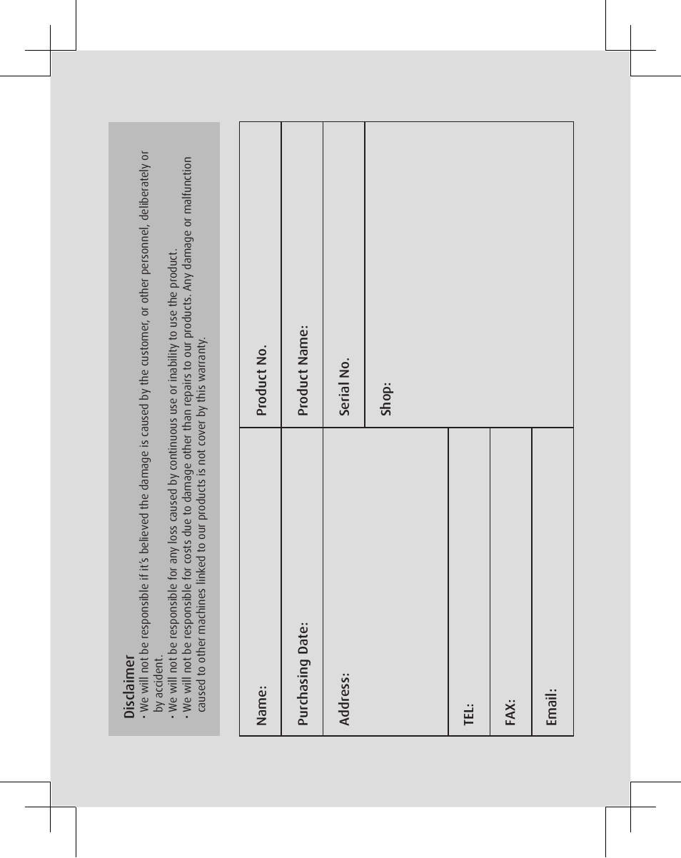 Warranty policy | Awind WIGA / WGA-510 Quick Install Guide User Manual | Page 19 / 19