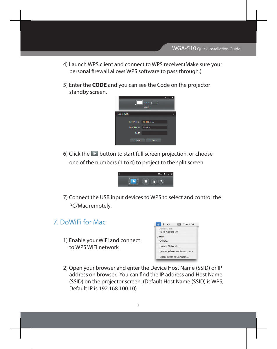 Dowifi for mac | Awind WIGA / WGA-510 Quick Install Guide User Manual | Page 7 / 19