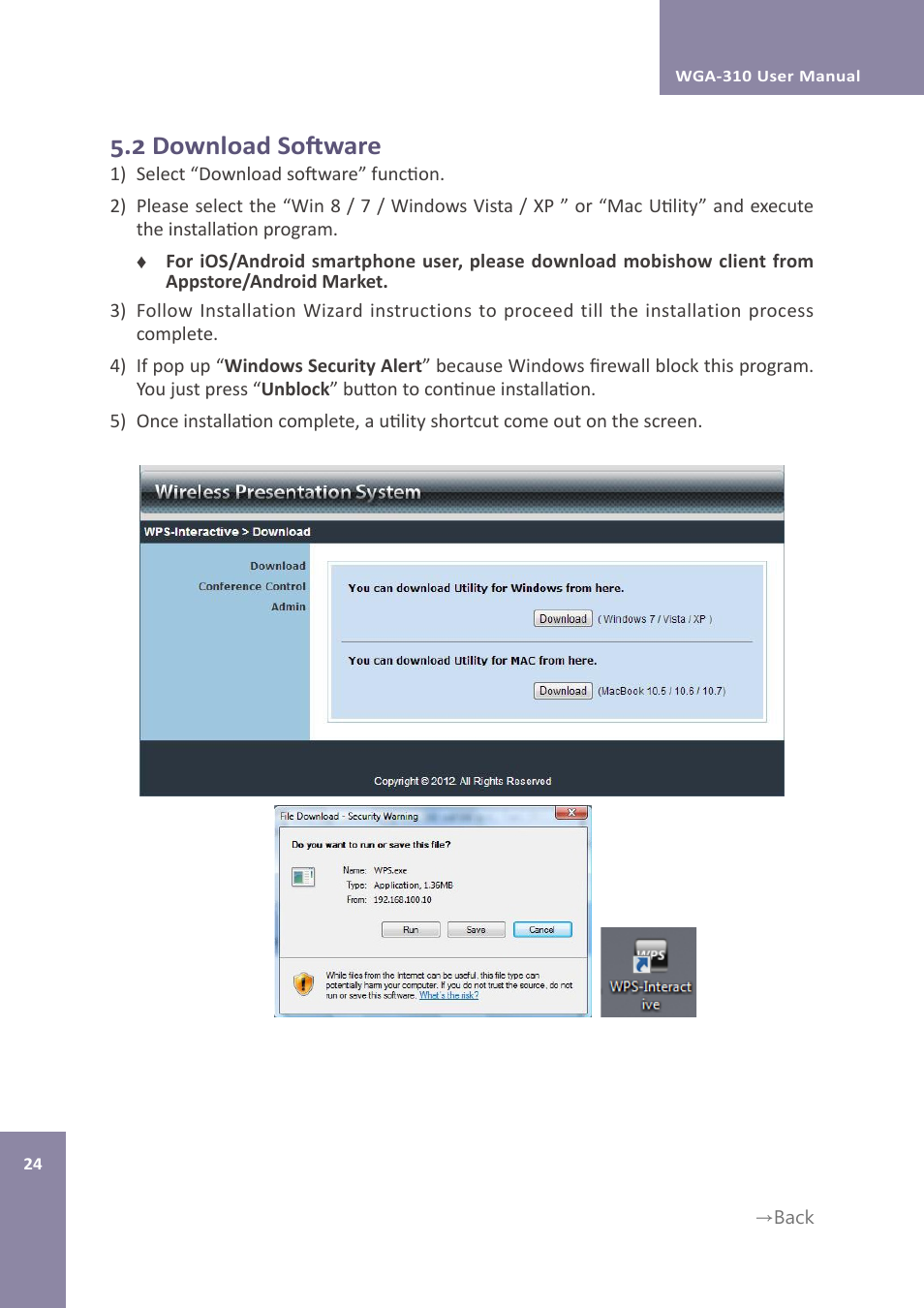 2 download software | Awind WIGA / WGA-310 User's Manual User Manual | Page 24 / 34