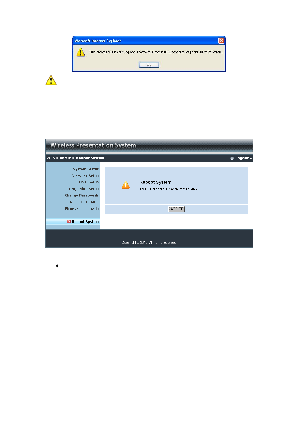 8 reboot system | Awind WIGA / WGA-210 User's Manual User Manual | Page 36 / 43