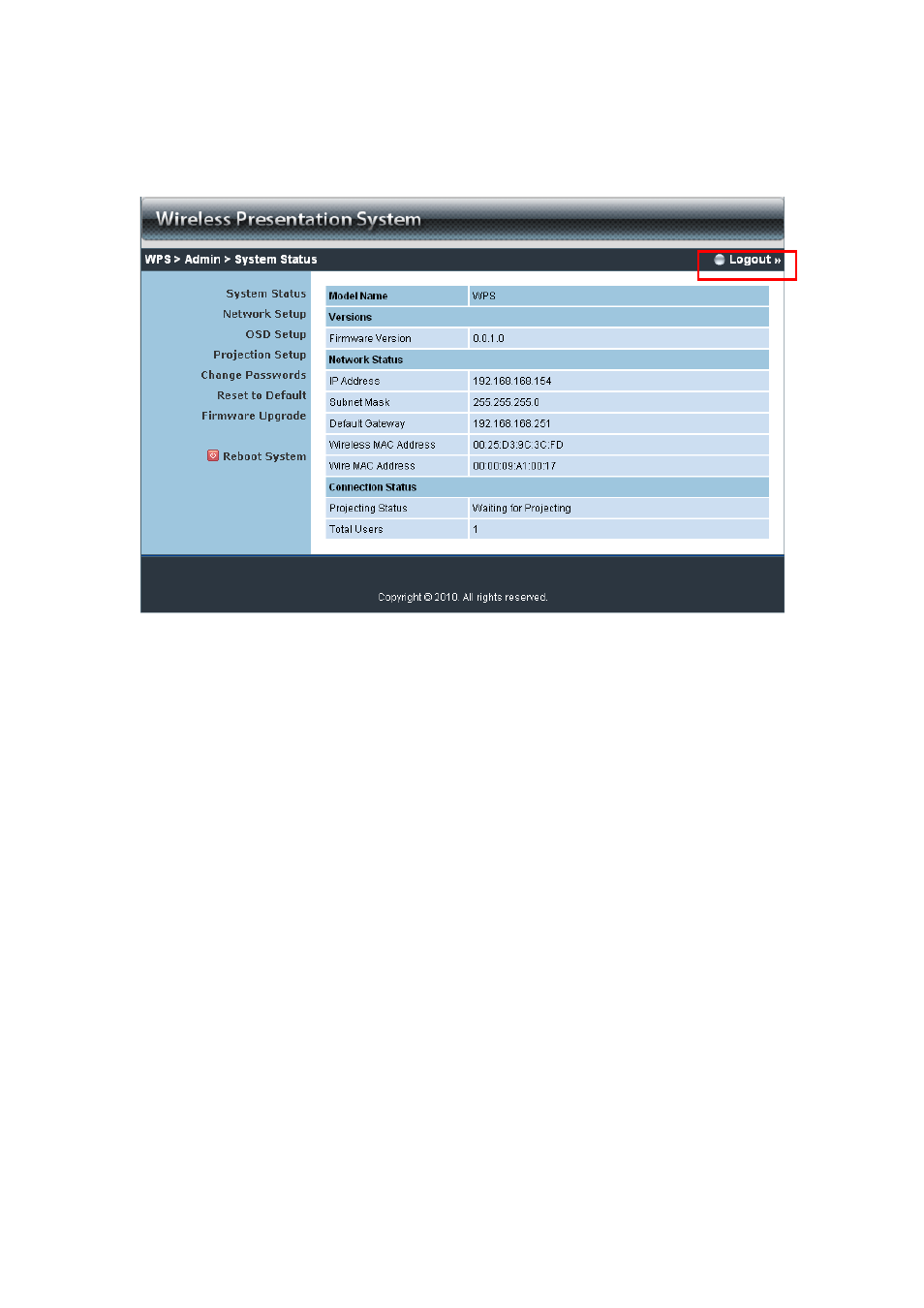 9 logout | Awind WIGA / WGA-210 User's Manual User Manual | Page 37 / 43