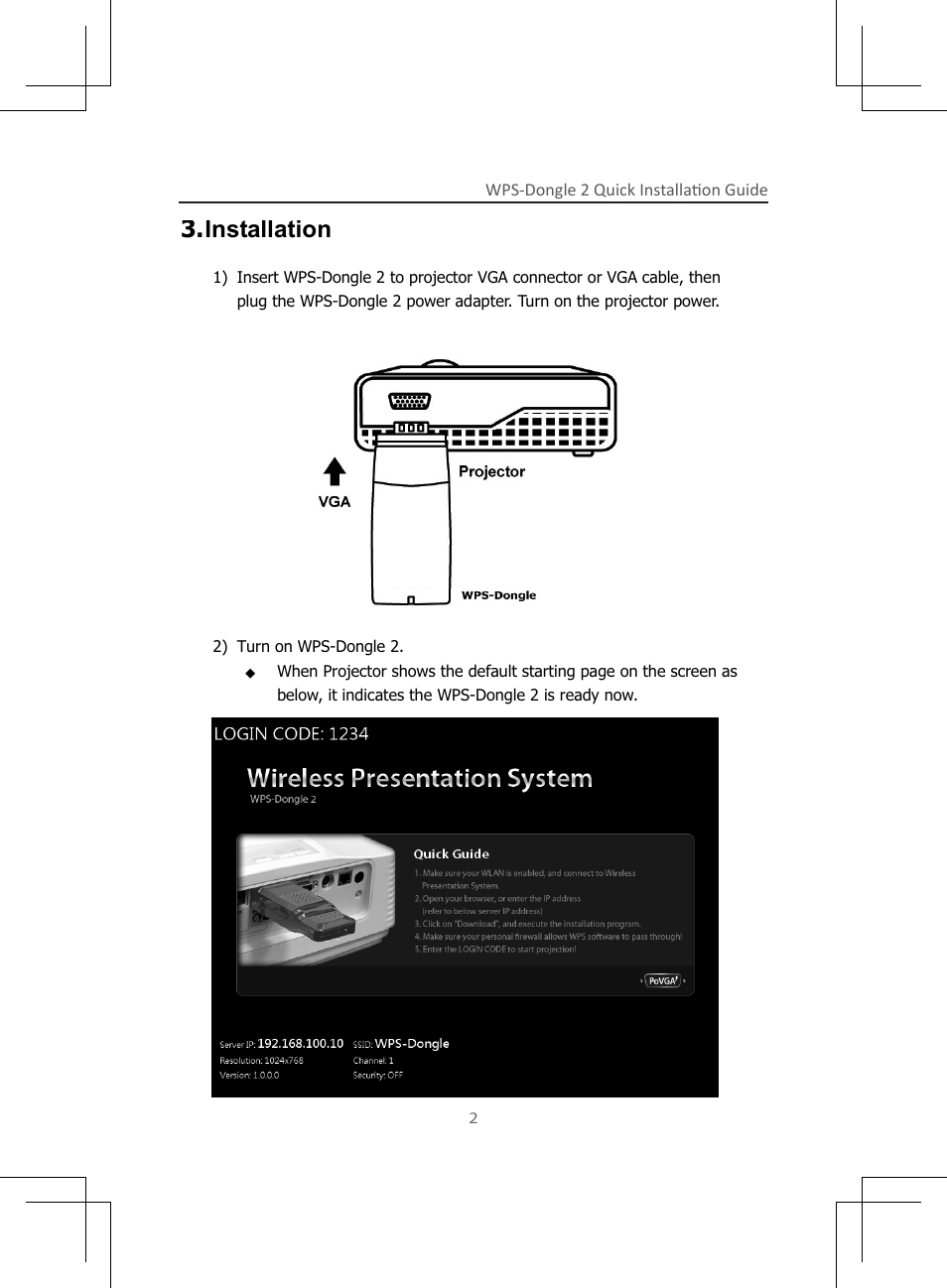 Installation | Awind WIGA2 / WGA-120 Quick Install Guide User Manual | Page 3 / 16