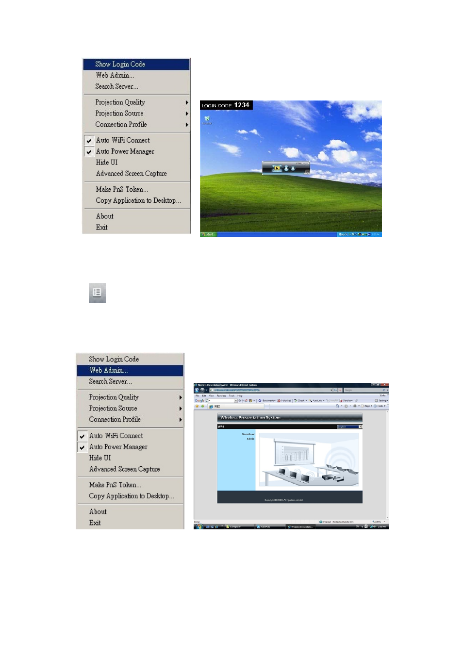 3 searching server, Searching server, 2 open admin web page | Awind WIGA / WGA-110 User's Manual User Manual | Page 10 / 26