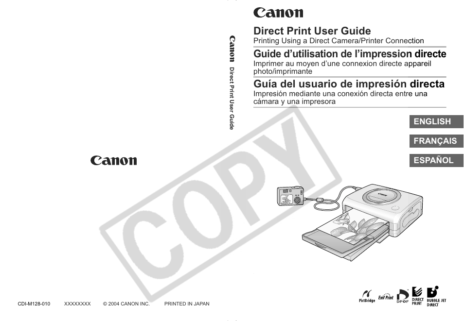 Canon Direct Print User Manual | 109 pages