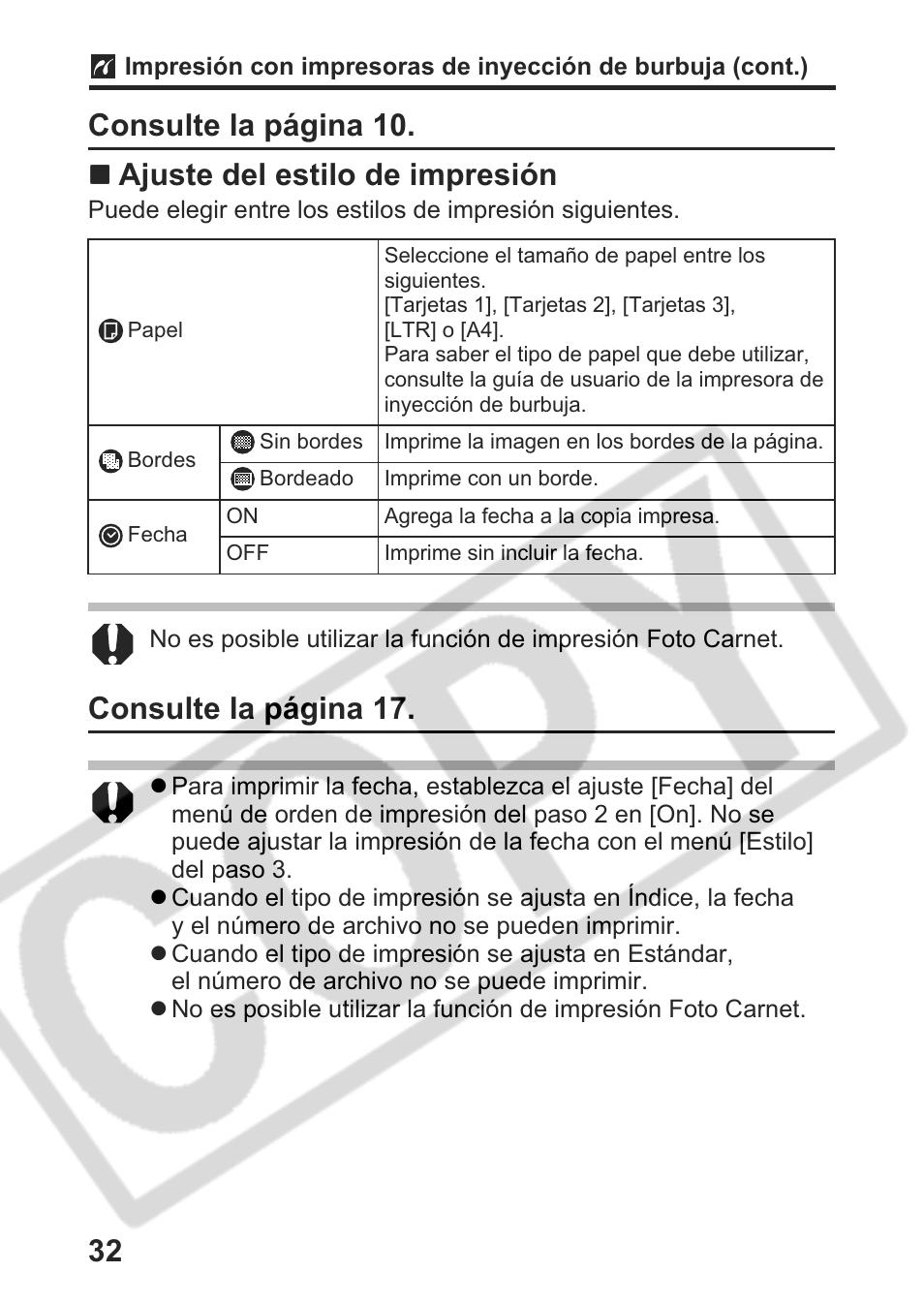 Consulte la página 17 | Canon Direct Print User Manual | Page 105 / 109