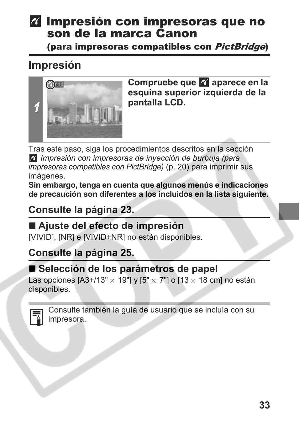 Impresión | Canon Direct Print User Manual | Page 106 / 109