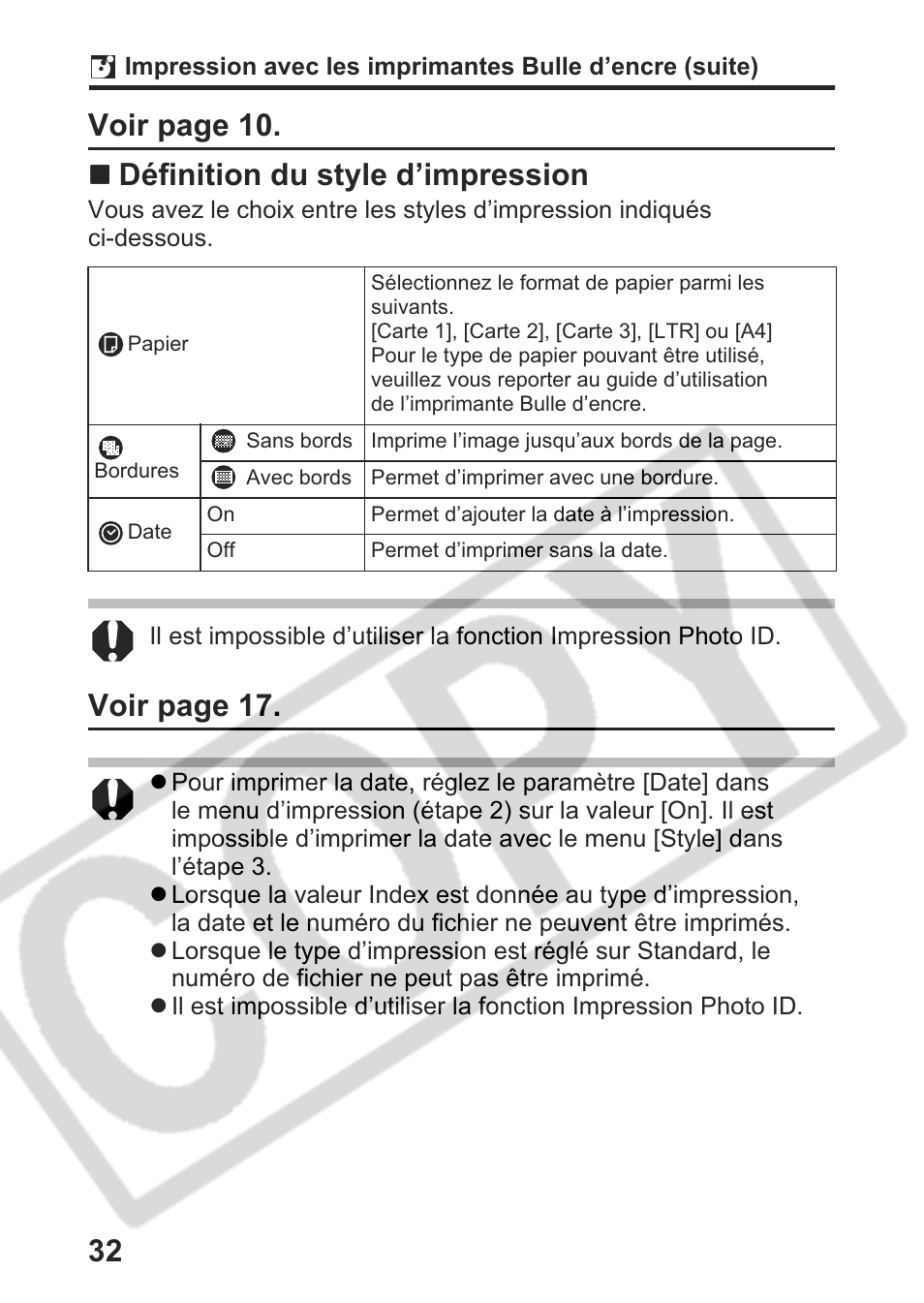 Voir page 17 | Canon Direct Print User Manual | Page 69 / 109