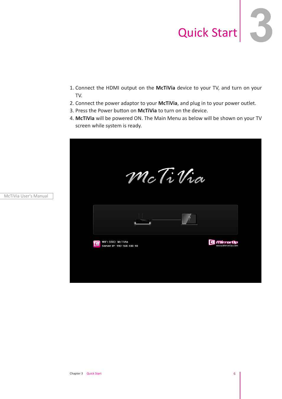 Quick start | Awind McTiVia User's Manual User Manual | Page 7 / 41